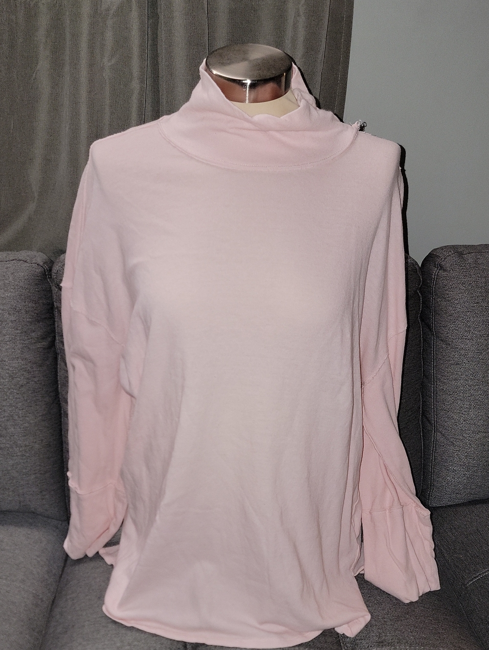 We The Free Pale Pink Turtleneck Top